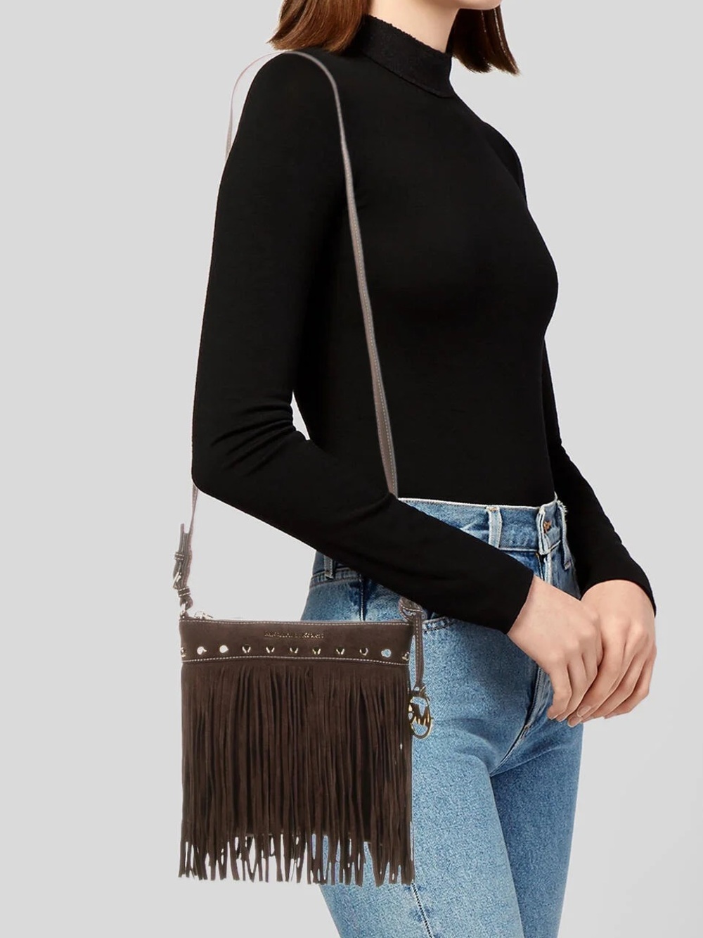 Michael Kors Fringe Suede Crossbody Bag